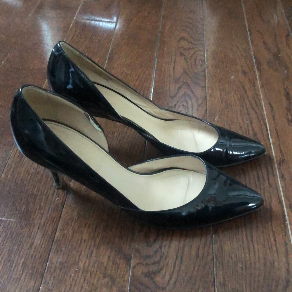 J. Crew Black Patent Leather D’Orsay Pumps